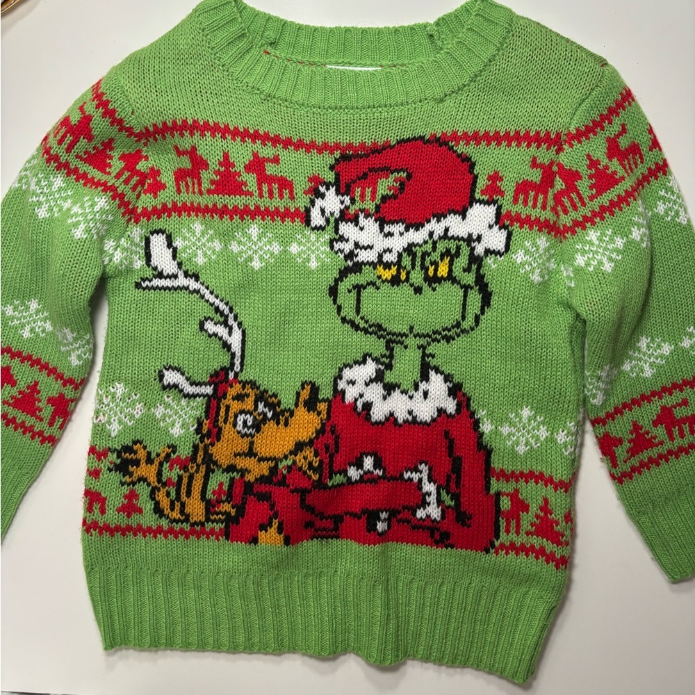 Toddler grinch ugly sweater